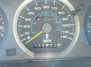 You can listen to the humming of the wheels...