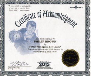 Boystown  Certificate