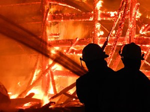 Kiln fires gave a frightening glow across the sky at night.