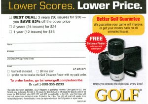 "This year I will not tear up my score cards."